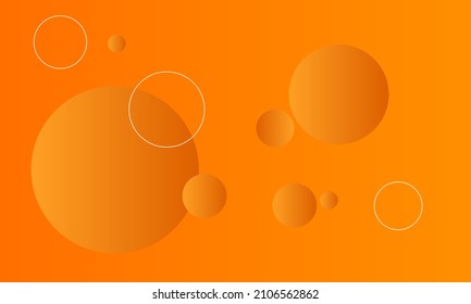 orange bubble background with white line, gradient orange background, circle background, fluid background, circle white line