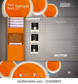 orange bubble web site template