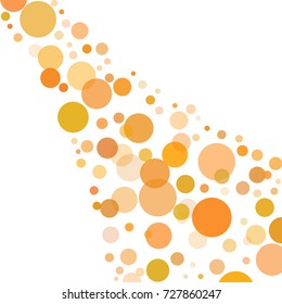 Orange Bubbles Isolated on White Background - Liquid Flow