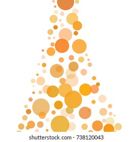 Orange Bubbles Isolated on White Background - Liquid Flow