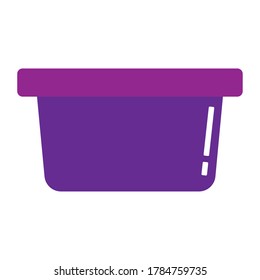 Orange bucket icon. Cleaning equipment icon - Vector