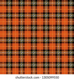 Orange Buffalo Plaid Seamless Pattern - Classic buffalo plaid pattern design