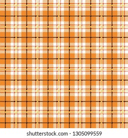 Orange Buffalo Plaid Seamless Pattern - Classic buffalo plaid pattern design