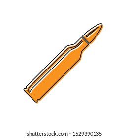 Orange Bullet icon isolated on white background.  Vector Illustration
