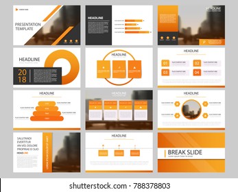 Orange Bundle infographic elements presentation template. business annual report, brochure, leaflet, advertising flyer, corporate marketing banner