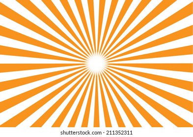 orange burst background. Vector illustration