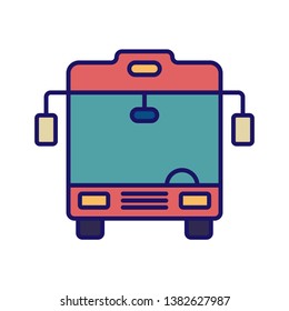 Orange bus is coming icon