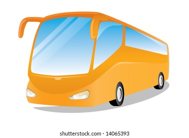 Orange bus Scania Irizar