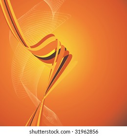 orange business background with copy space, vector illustration