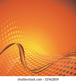 orange business background with copy space, vector illustration