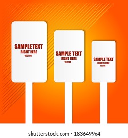 Orange business banner background. Vector illustration for your business presentation. 