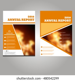 Orange  Business Banner flat design abstract A4 geometric banner vector illustration eps 10 