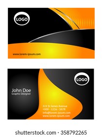 Orange business card 