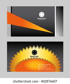 orange business card
