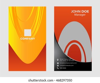 orange business card
