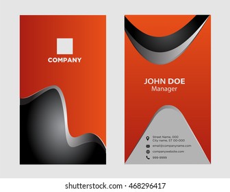 Orange business card design
