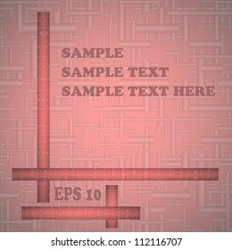 Orange business card. Vector geometric background illustration