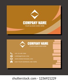 Orange Business Card Vector Template