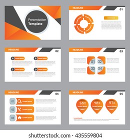 orange business  presentation template slides background design