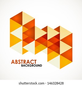 Orange business triangles