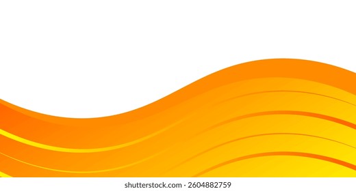 orange business wave banner background on white background. overlapping vector wave background.