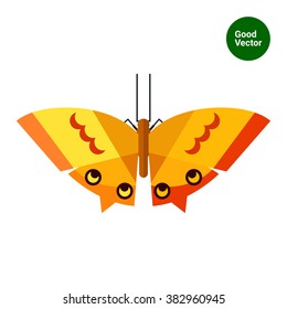 Orange butterfly icon