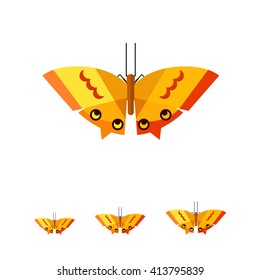 Orange butterfly icon