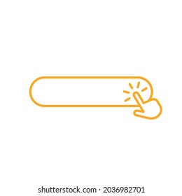 Orange button with hand pointer icon