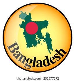 orange button with the image maps of Bangladesh in the form of national flag