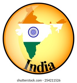 orange button with the image maps of India in the form of national flag