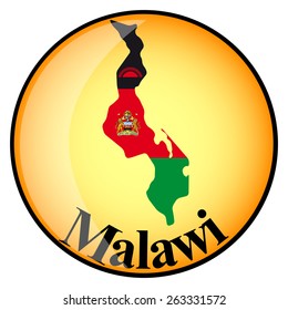 orange button with the image maps of Malawi in the form of national flag