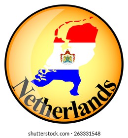 orange button with the image maps of Netherlands in the form of national flag