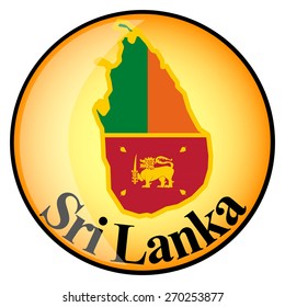 orange button with the image maps of Sri Lanka in the form of national flag