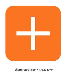 Orange button with white plus