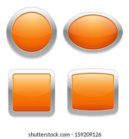 Orange buttons in four different forms