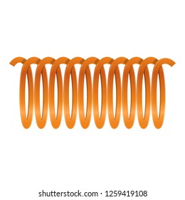 Orange cable wire icon. Cartoon of orange cable wire vector icon for web design isolated on white background