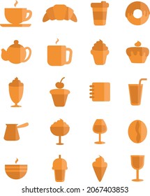Orange cafe, illustration, vector, on a white background.