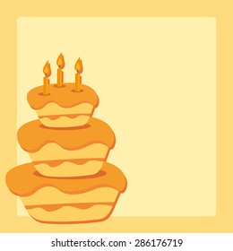 Orange cake for birthday background