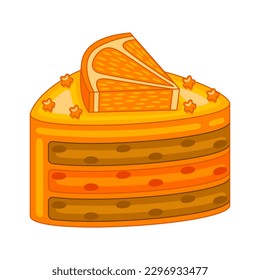 Orangefarbene Kuchen auf Vektorgrafik