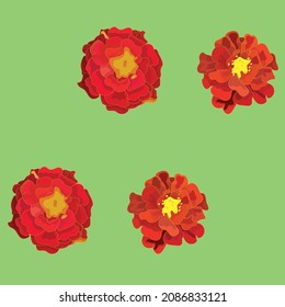 Orange calendula, symbol of the Mexican holiday Day of the Dead. Seamless pattern. Vector stock illustration.