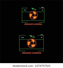 Orange Camera Logo Desgin Idea 