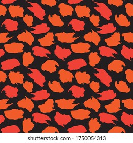 Orange Camouflage abstract seamless pattern background suitable for fashion textiles, graphics