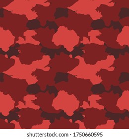 Orange Camouflage abstract seamless pattern background suitable for fashion textiles, graphics