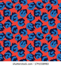 Orange Camouflage abstract seamless pattern background suitable for fashion textiles, graphics