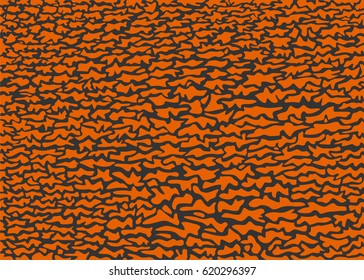 Orange camouflage pattern. Vector background