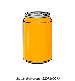 Orange Can Vector Illustration Cartoon Stock Vector (Royalty Free ...