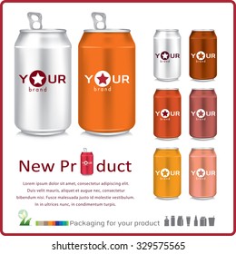 orange can for your design. Vector illustration