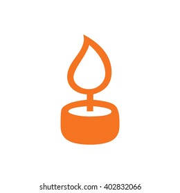 Orange candle icon vector illustration