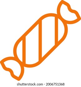 Orange candy, illustration, vector on a white background.