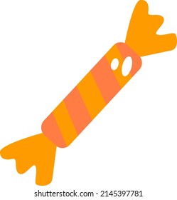 Orange candy, illustration, vector on a white background.